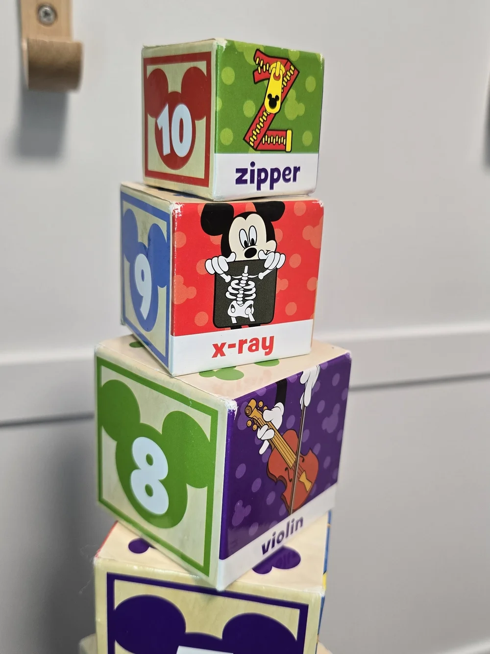 Melissa & Doug Mickey Alphabet Block Bag - Regular Wear See Pictures.